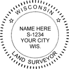 Wisconsin Land Surveyor Seal Trodat Stamp